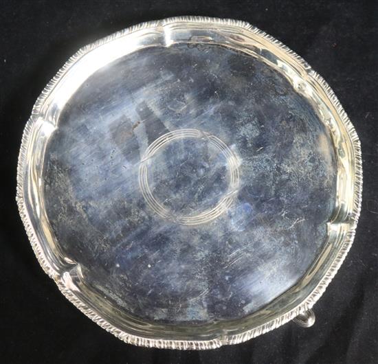 A George III silver waiter, London 1774, (later inscription). 76mm.